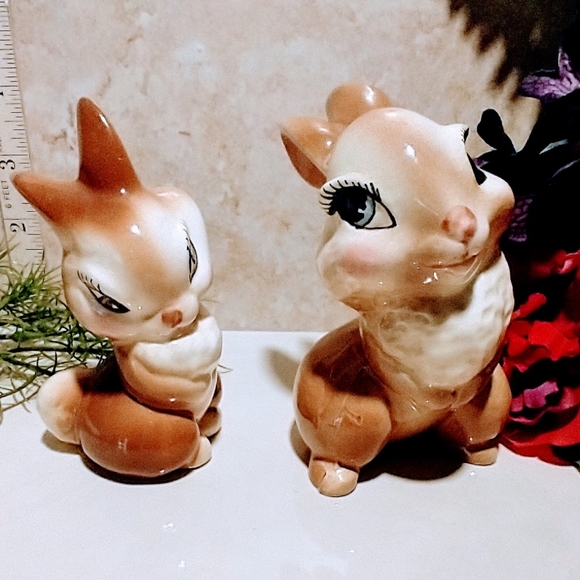 Set-2 Vtg Miss Bunny Disney Bambi Blossom Bunny Thumpers Girlfriend Porcelain 40 - Picture 2 of 16